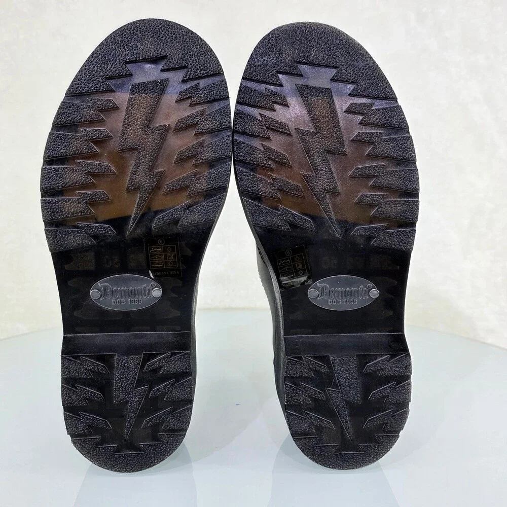 NIB Rebel Goth Punk Oxford Shoes Spider Charms Web Stitching Cryptic Hand Buckle - Picture 3 of 14